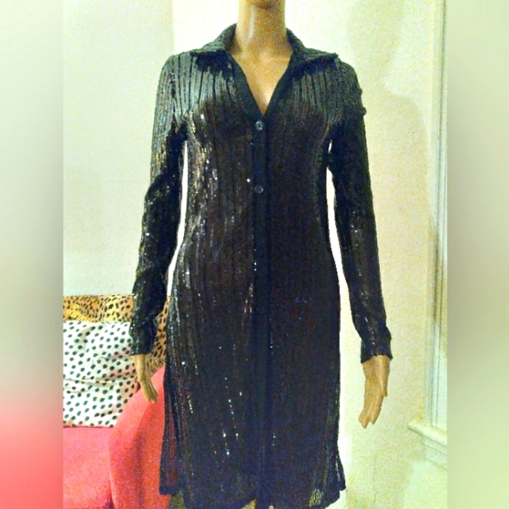 SHEER SEQUIN DRESS